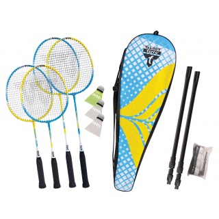 Talbot Torro Badminton Set Family (4x Schläger, 3x Bälle, Netz, Hülle)